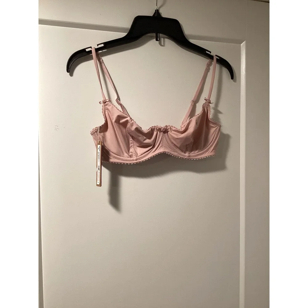 SKIMS Shapewear Unlined Demi Longline Bra Morganite Pink XS - Picture 1 of 4